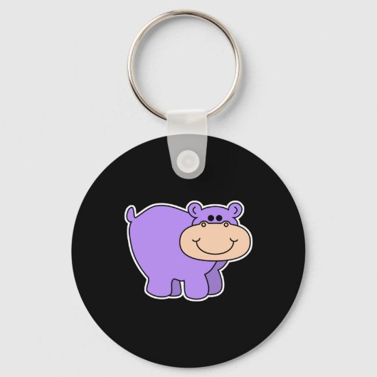 baby paarse hippo sleutelhanger (Voorkant)