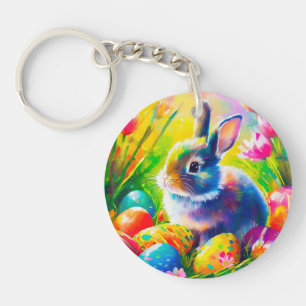 Baby Paashaas schilderij-91451 Sleutelhanger