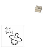 Baby Pacifier Art Stamp Rubberstempel (Gestempeld)
