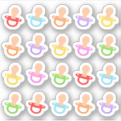 Baby Pacifier Schattigee Kleurrijke Dummy Planner Sticker (Voorkant)