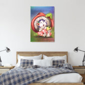 Baby Paddenstoel en Rups Canvas Print (Insitu (Slaapkamer))