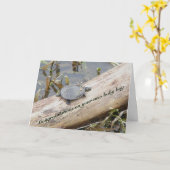 Baby Painted Turtle Nieuwe Baby Boy Kaart (Gele Bloem)