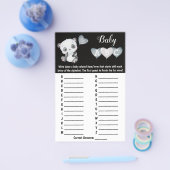 Baby Panda ABC Baby shower Game Kaart (Enkel)
