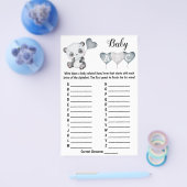 Baby Panda ABC Baby Shower Spelkaart Flyer (Enkel)