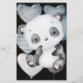 Baby Panda ABC Baby Shower Spelkaart Flyer (Achterkant)