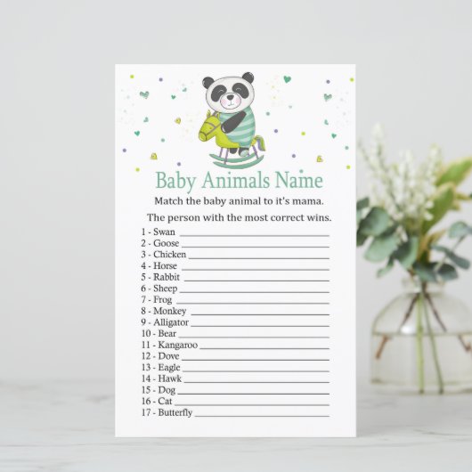 Baby Panda Baby Animals Name Game (Staand voorkant)