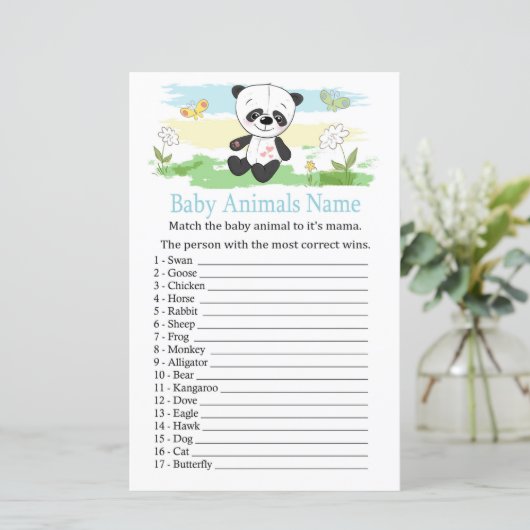 Baby panda Baby Animals Name Game (Staand voorkant)