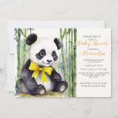 Baby Panda Baby shower Invitation Kaart (Voorkant)