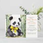Baby Panda Baby shower Invitation Kaart (Staand voorkant)