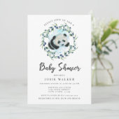 Baby Panda, Baby shower Kaart (Staand voorkant)
