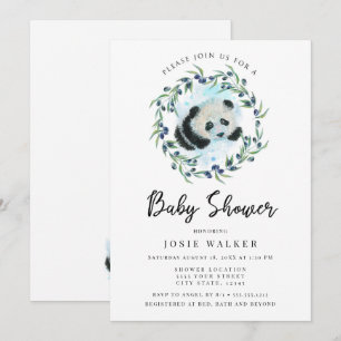 Baby Panda, Baby shower Kaart