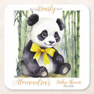 Baby Panda Baby shower Kartonnen Onderzetters