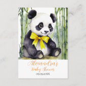 Baby Panda Baby shower Luier Raffle Informatiekaartje (Achterkant)