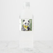 Baby Panda Baby shower Waterfles Etiket (Voorkant)