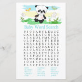 Baby panda Baby shower Word Search Game (Voorkant)