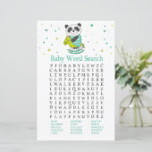 Baby Panda Baby shower Word Search Game (Staand voorkant)