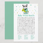 Baby Panda Baby shower Word Search Game (Voorkant / Achterkant)