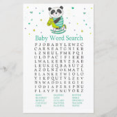 Baby Panda Baby shower Word Search Game (Voorkant)
