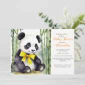 Baby Panda Barly Wait Baby shower Kaart (Staand voorkant)