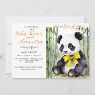Baby Panda Barly Wait Baby shower Kaart