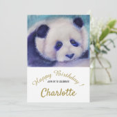 Baby Panda Beer 1e verjaardag Kaart (Staand voorkant)