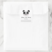 Baby Panda Beer - Baby Shower-boekplaat Vierkante Sticker (Tas)