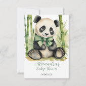 Baby Panda Beer Baby shower Dank u Bedankkaart (Achterkant)