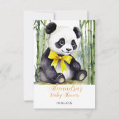 Baby Panda Beer Baby shower non gender dank u Bedankkaart (Achterkant)