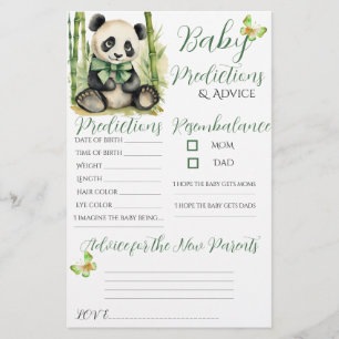Baby Panda Beer Baby Voorspellingen Advies Kaart