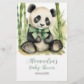 Baby Panda Beer Baby Voorspellingen Advies Kaart (Achterkant)