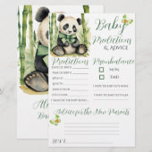 Baby Panda Beer Baby Voorspellingen Advies Kaart (Voorkant / Achterkant)