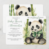 Baby Panda Beer Barly Wait Baby shower Kaart (Voorkant / Achterkant)
