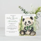 Baby Panda Beer Barly Wait Baby shower Kaart (Staand voorkant)