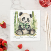 Baby Panda Beer Barly Wait Baby shower Servet (Insitu)