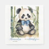Baby Panda Beer Barly Wait Boy Baby shower Servet (Voorkant)