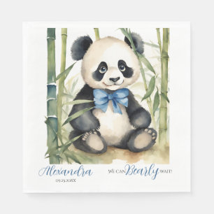 Baby Panda Beer Barly Wait Boy Baby shower Servet