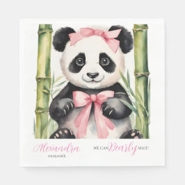 Baby Panda Beer Barly Wait Meisjes Baby shower Servet