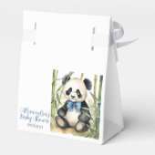 Baby Panda Beer Boy Baby shower Bedankdoosjes (Achterkant)