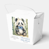Baby Panda Beer Boy Baby shower Bedankdoosjes (Achterkant)