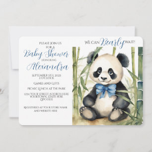 Baby Panda Beer Boy Barly Wacht Baby shower Kaart
