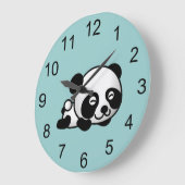 Baby Panda Beer Dierenwandklok Grote Klok (Hoek)