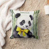 Baby Panda Beer Genderneutraal Gepersonaliseerd Kussen (Deken)