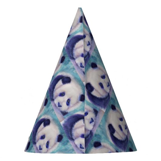 Baby Panda Beer Happy Birthday Feesthoedjes (Achterkant)