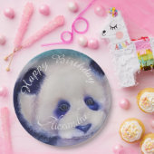Baby Panda Beer Happy Birthday Papieren Bordje (Feest)