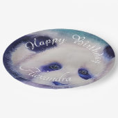 Baby Panda Beer Happy Birthday Papieren Bordje (Gekanteld)