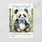 Baby Panda Beer Jongen Baby shower Luier Raffle Informatiekaartje (Voorkant)
