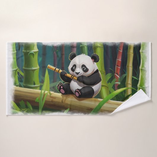 Baby Panda Beer Kunst voor Kinderen Bad Handdoek (Badhanddoek)