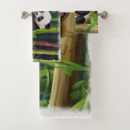 Baby Panda Beer Kunst voor Kinderen Bad Handdoek