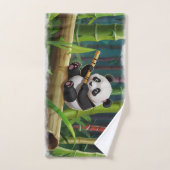 Baby Panda Beer Kunst voor Kinderen Bad Handdoek (Handdoek)