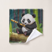Baby Panda Beer Kunst voor Kinderen Bad Handdoek (Wasdoekje)